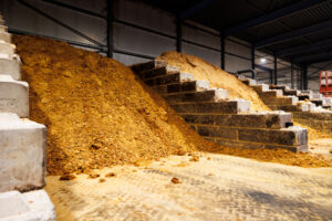 Grondstoffen in fabriek